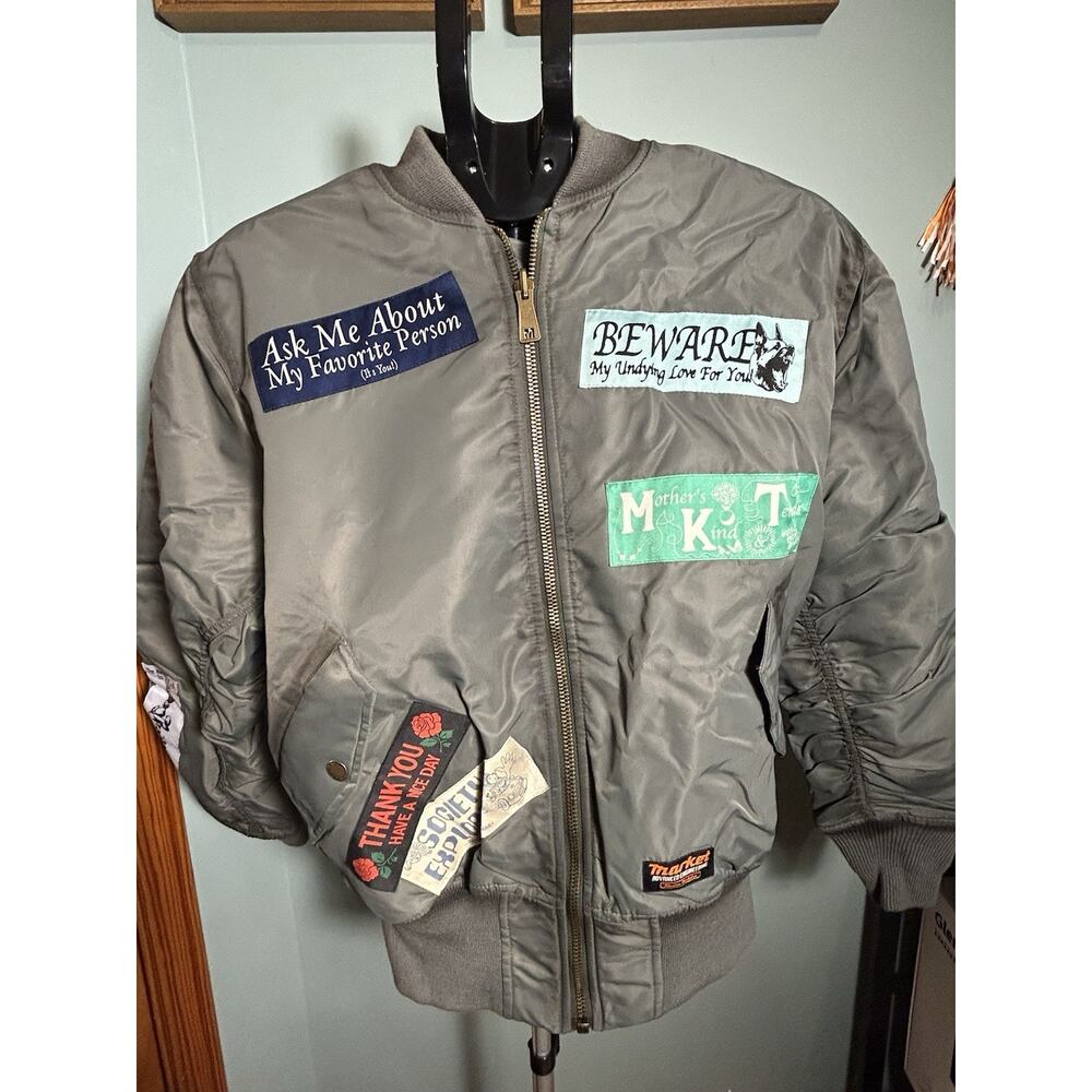 @Market Patch Bomber Jacket Mens Medium Brand New With Tags SOLD OUT RARE